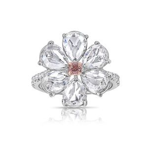 Diamond flower ring